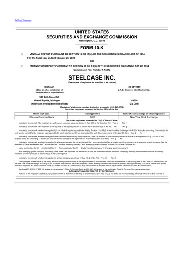 Thumbnail Steelcase 10-K Annual Report 2020
