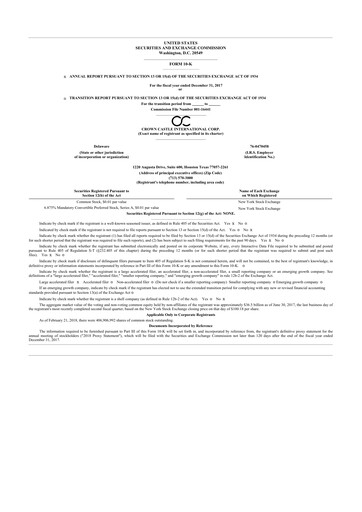 Thumbnail Crown Castle 10-K Annual Report 2017