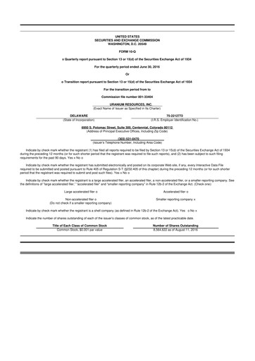 Thumbnail Westwater Resources
 10-Q Quarterly Report FY2016 
