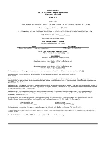 Vorschaubild Idaho Strategic Resources 10-K Jahresbericht 2016