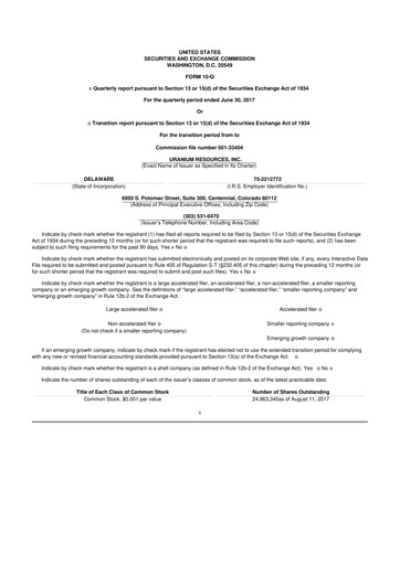 Thumbnail Westwater Resources
 10-Q Quarterly Report FY2017 