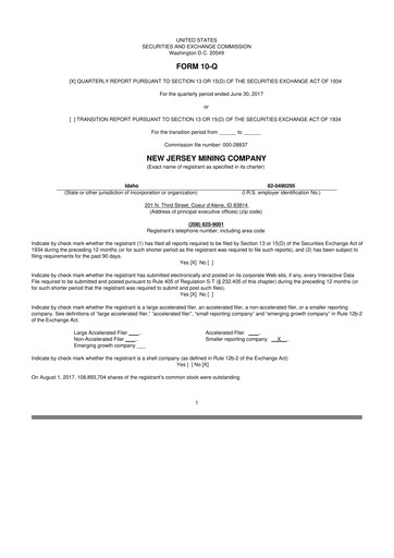Thumbnail Idaho Strategic Resources 10-Q Quarterly Report FY2017 
