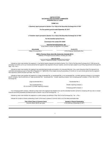 Thumbnail Westwater Resources
 10-Q Quarterly Report FY2017 