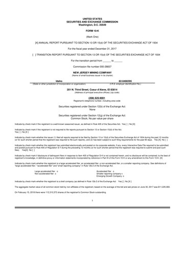 Vorschaubild Idaho Strategic Resources 10-K Jahresbericht 2017