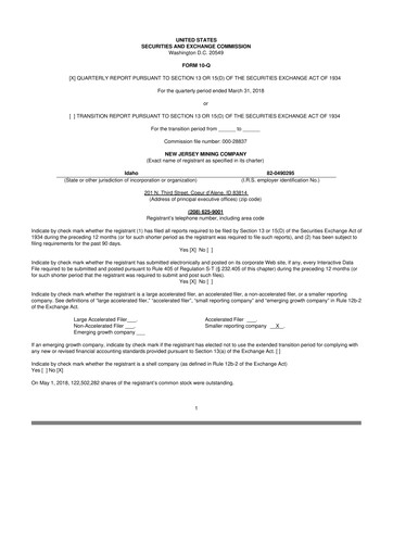 Thumbnail Idaho Strategic Resources 10-Q Quarterly Report FY2018 