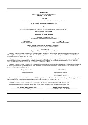 Thumbnail Westwater Resources
 10-Q Quarterly Report FY2018 