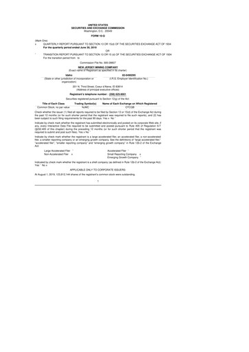 Thumbnail Idaho Strategic Resources 10-Q Quarterly Report FY2019 