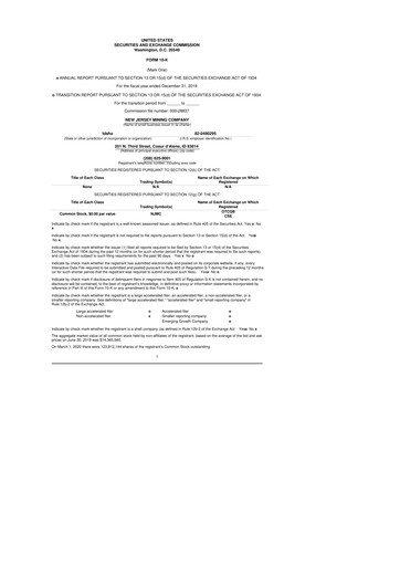 Vorschaubild Idaho Strategic Resources 10-K Jahresbericht 2019