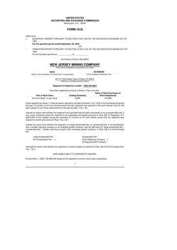 Thumbnail Idaho Strategic Resources 10-Q Quarterly Report FY2020 