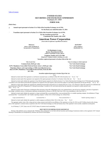 Thumbnail American Tower 10-K Annual Report 2016