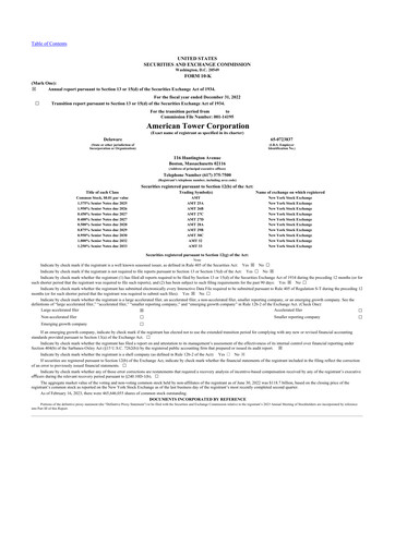 Thumbnail American Tower 10-K Annual Report 2022
