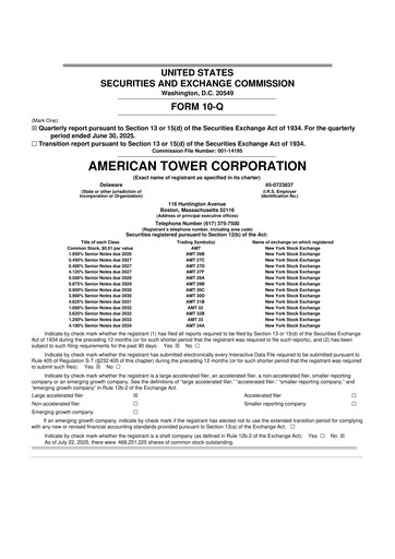Vorschaubild American Tower 10-Q Quartalsbericht 2025 