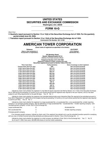 Vorschaubild American Tower 10-Q Quartalsbericht 2026 