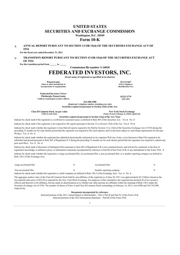 Thumbnail Federated Hermes
 10-K Annual Report 2011