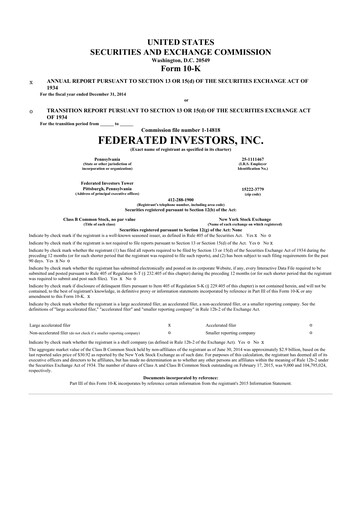 Thumbnail Federated Hermes
 10-K Annual Report 2014