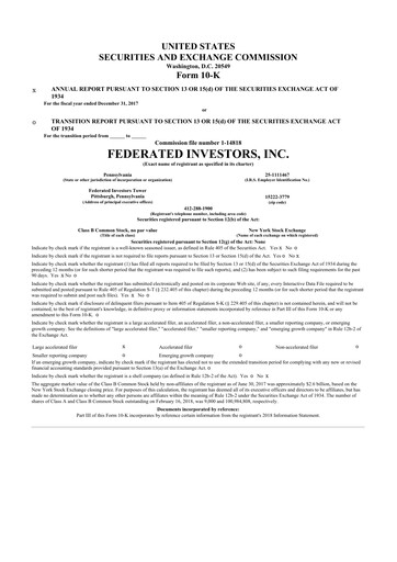 Thumbnail Federated Hermes
 10-K Annual Report 2017