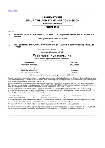 Thumbnail Federated Hermes
 10-Q Quarterly Report FY2018 