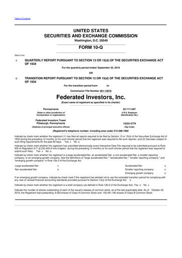 Thumbnail Federated Hermes
 10-Q Quarterly Report FY2018 
