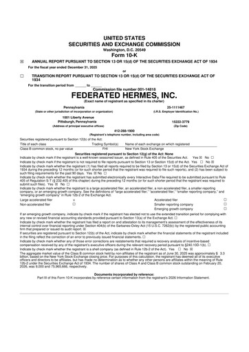 Thumbnail Federated Hermes
 10-K Annual Report 2025