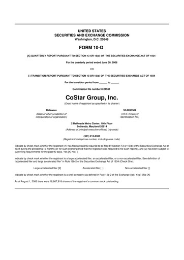 Thumbnail CoStar Group 10-Q Quarterly Report FY 