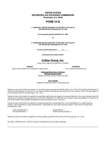 Thumbnail CoStar Group 10-Q Quarterly Report FY 