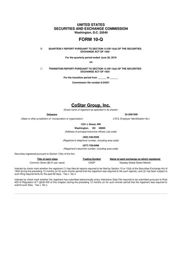 Thumbnail CoStar Group 10-Q Quarterly Report FY2019 