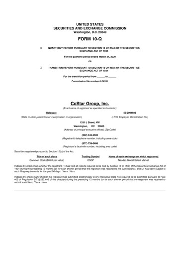 Thumbnail CoStar Group 10-Q Quarterly Report FY2020 