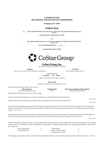 Thumbnail CoStar Group 10-K Annual Report 2020