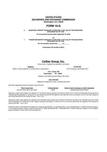 Thumbnail CoStar Group 10-Q Quarterly Report FY2022 