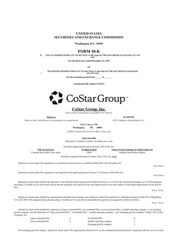 Thumbnail CoStar Group 10-K Annual Report 2022