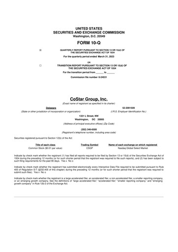 Thumbnail CoStar Group 10-Q Quarterly Report FY2023 