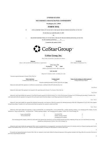 Thumbnail CoStar Group 10-K Annual Report 2023