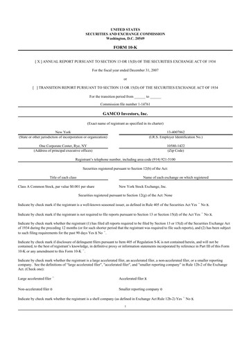 Thumbnail GAMCO Investors
 10-K Annual Report 