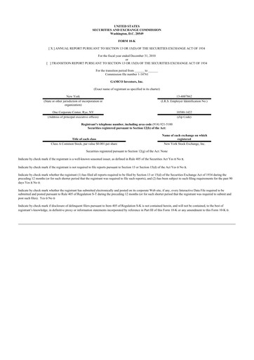 Thumbnail GAMCO Investors
 10-K Annual Report 