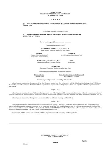 Thumbnail Enterprise Products 10-K Annual Report 