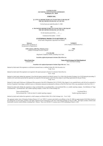 Thumbnail Enterprise Products 10-K Annual Report 