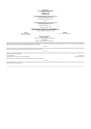 Thumbnail Enterprise Products 10-Q Quarterly Report FY2011 