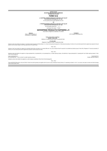 Thumbnail Enterprise Products 10-Q Quarterly Report FY2012 