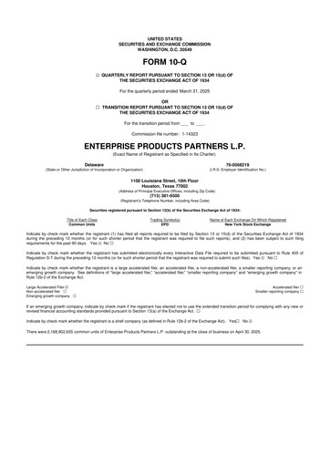 Thumbnail Enterprise Products 10-Q Quarterly Report FY2025 