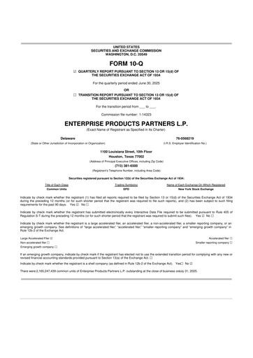 Thumbnail Enterprise Products 10-Q Quarterly Report FY2025 