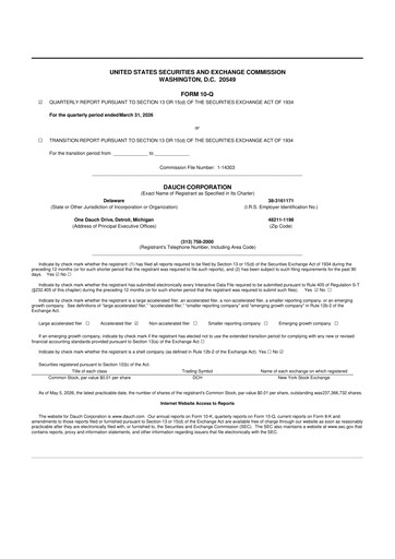 Thumbnail American Axle & Manufacturing 10-Q Quarterly Report FY 