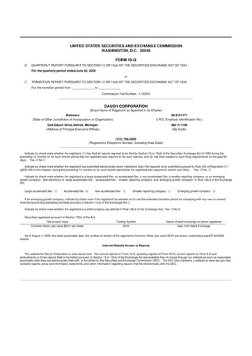Thumbnail American Axle & Manufacturing 10-Q Quarterly Report FY2026 