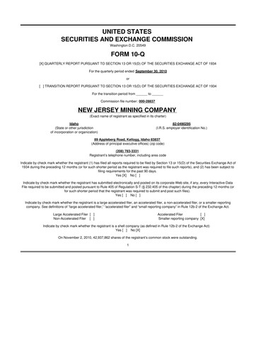 Thumbnail Idaho Strategic Resources 10-Q Quarterly Report FY 