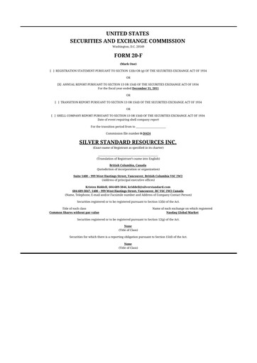 Thumbnail SSR Mining 20-F Annual Report 