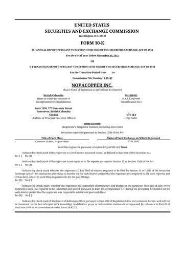 Thumbnail Trilogy Metals
 10-K Annual Report 2015