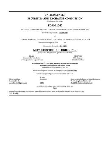 Thumbnail Lesaka Technologies 10-K Annual Report 2019