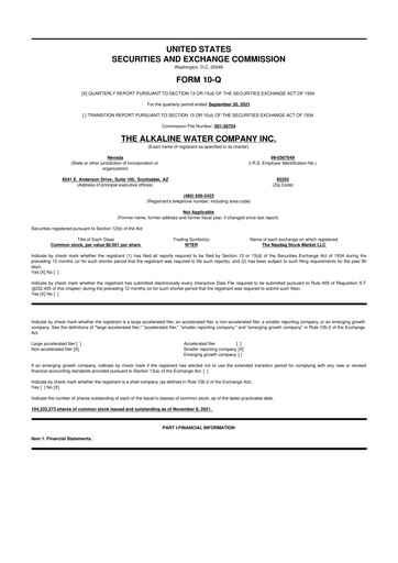 Thumbnail Alkaline Water Company 10-Q Quarterly Report FY2022 