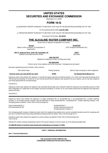 Thumbnail Alkaline Water Company 10-Q Quarterly Report FY2023 