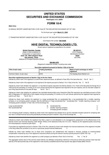 Thumbnail HIVE Digital Technologies 10-K Annual Report 2026