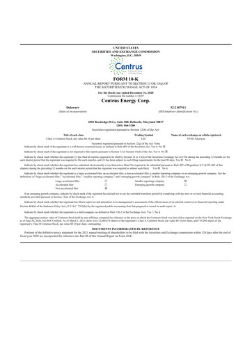Thumbnail Centrus Energy 10-K Annual Report 